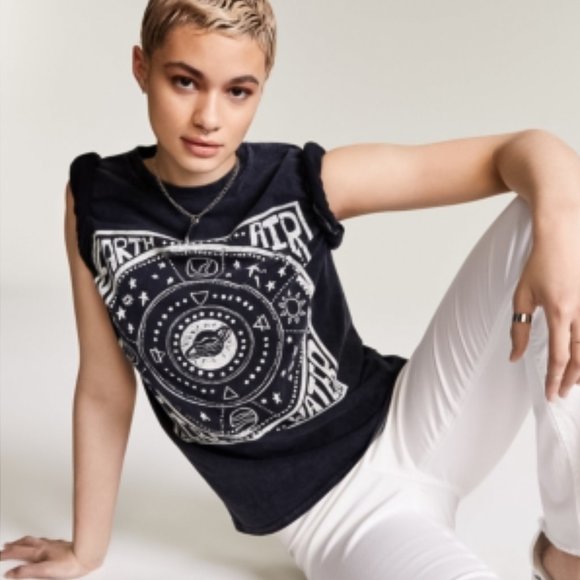 Junk Food Clothing Tops Nwt Junk Food Clothing Black Earth Air Fire